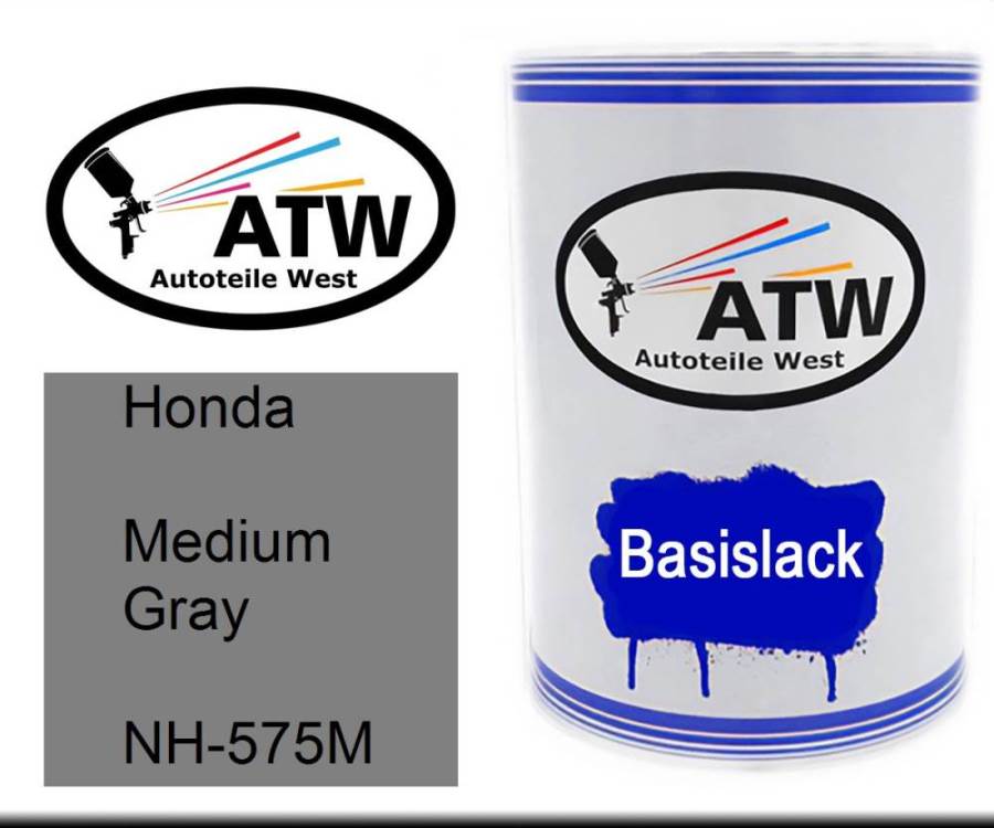 Honda, Medium Gray, NH-575M: 500ml Lackdose, von ATW Autoteile West.